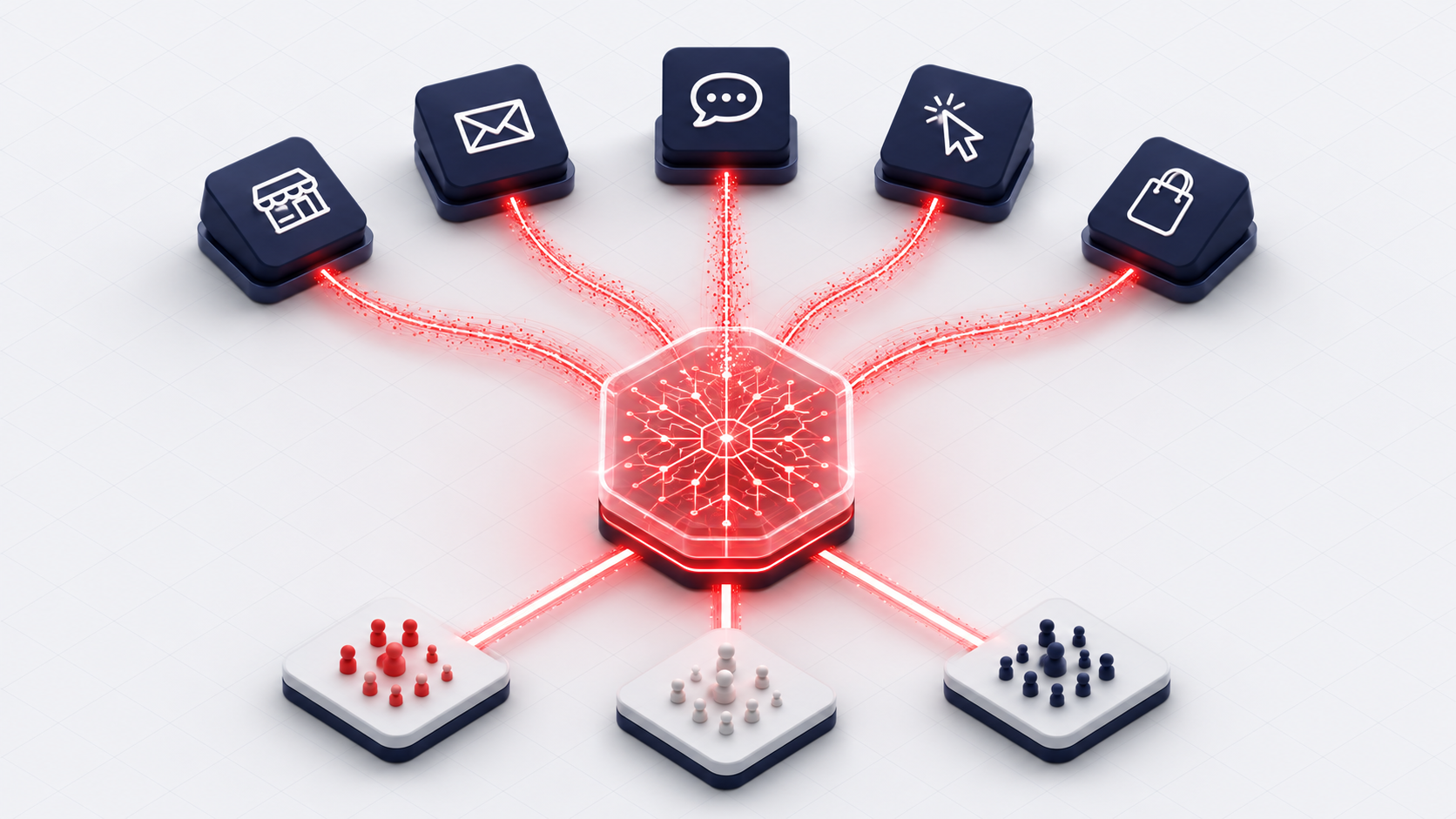 Proprietary AI data layer unifying Shopify, Klaviyo, SMS and web behavior into a single customer view for retention marketing